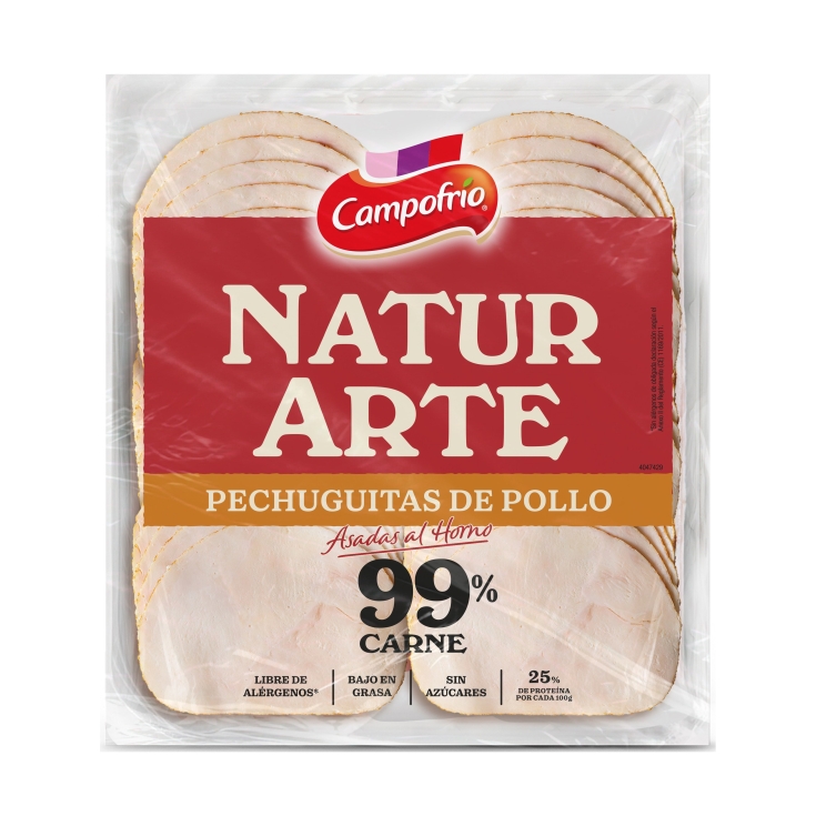 pechuguitas pollo natur arte, 90g
