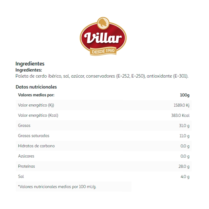 estuche paleta ibérica 50% raza, 3 sobres