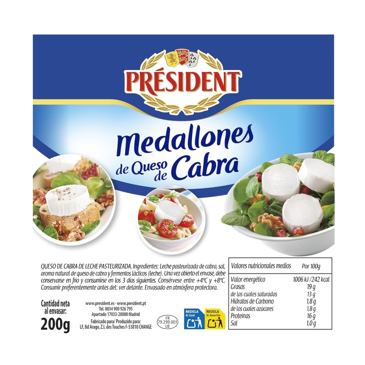 medallones queso cabra , 200g