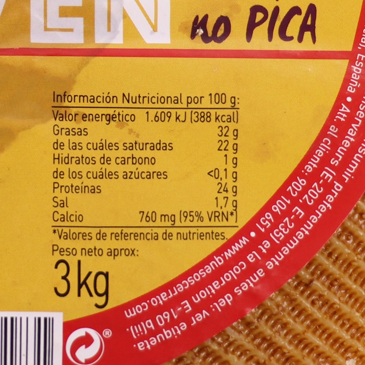 queso curado viejoven, kg