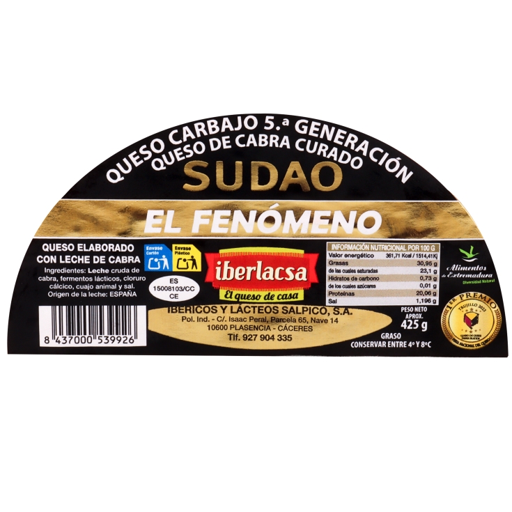queso de cabra sudao, 425g