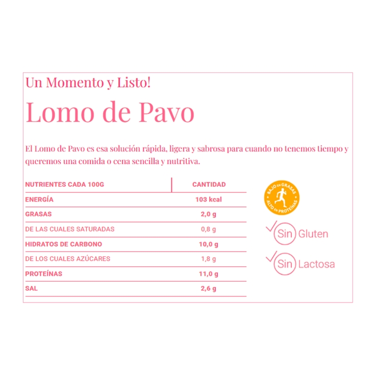 lomo pavo skin, 200g