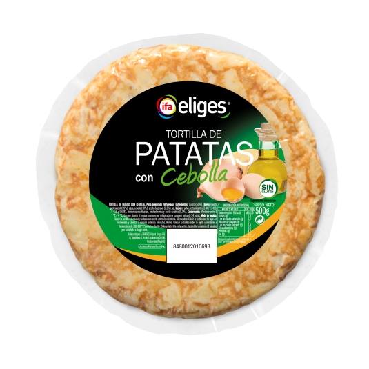 tortilla patatas con cebolla, 500g