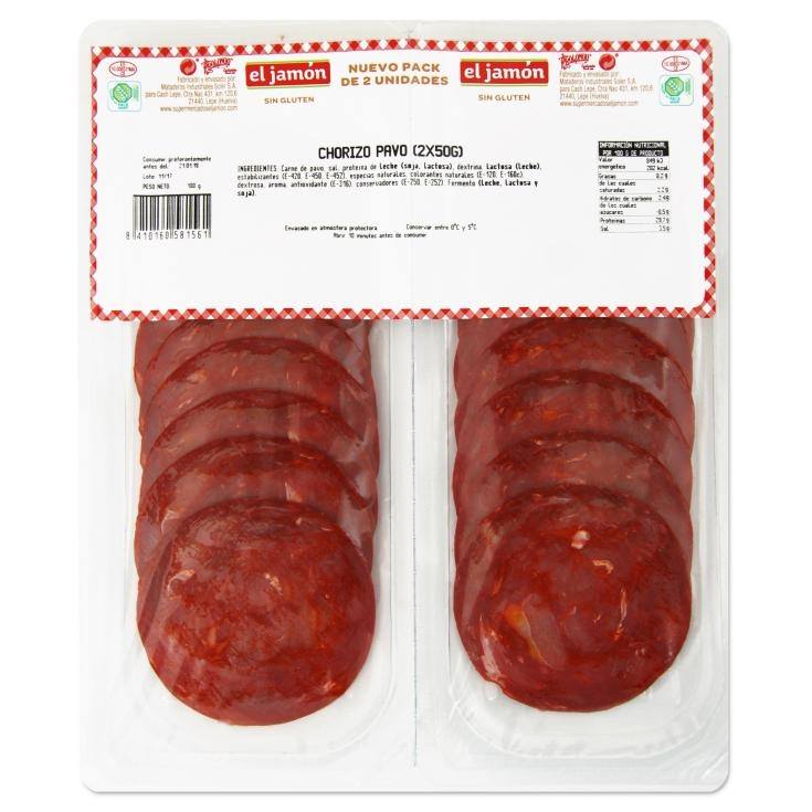 chorizo pavo, 100g