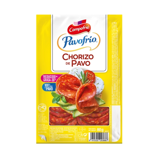 chorizo de pavo, 80g