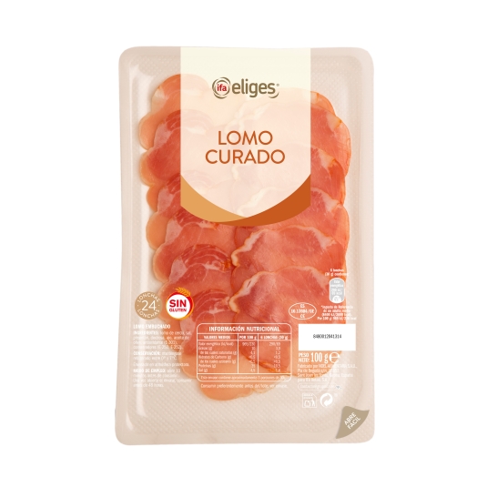 lomo embuchado curado, 100g