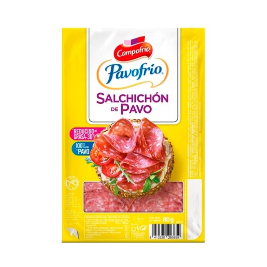 salchichón pavo, 80g