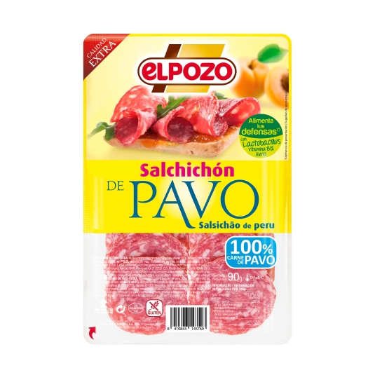 salchichón pavo, 90g