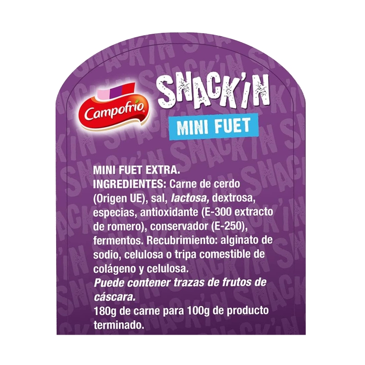 snack´in mini fuet, 50g