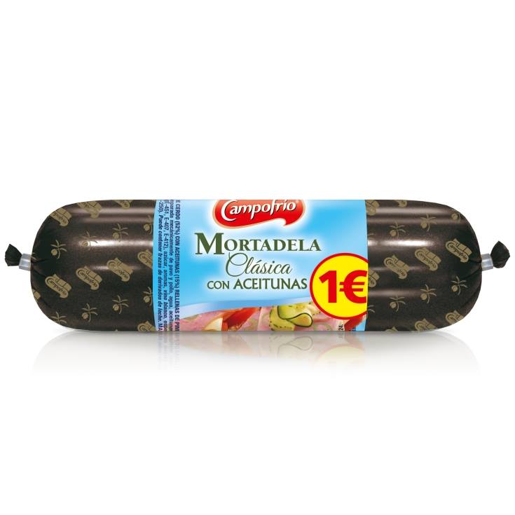 mortadela siciliana con aceitunas, 330g