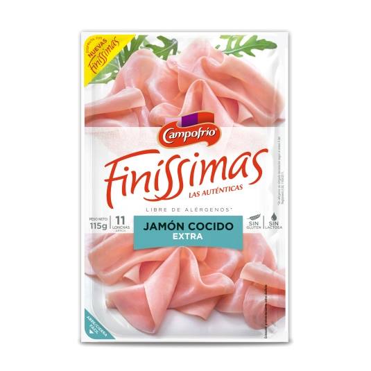 jamón cocido extra finíssimas, 115g