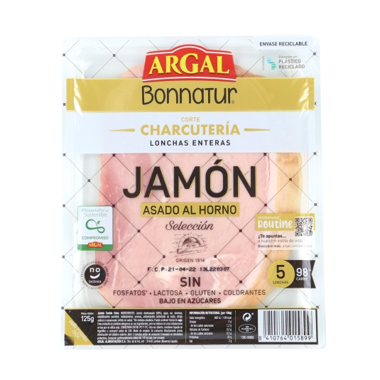 jamón asado al horno bonnatur, 125g