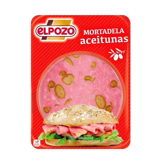 mortadela con aceitunas 12 lonchas, 225g