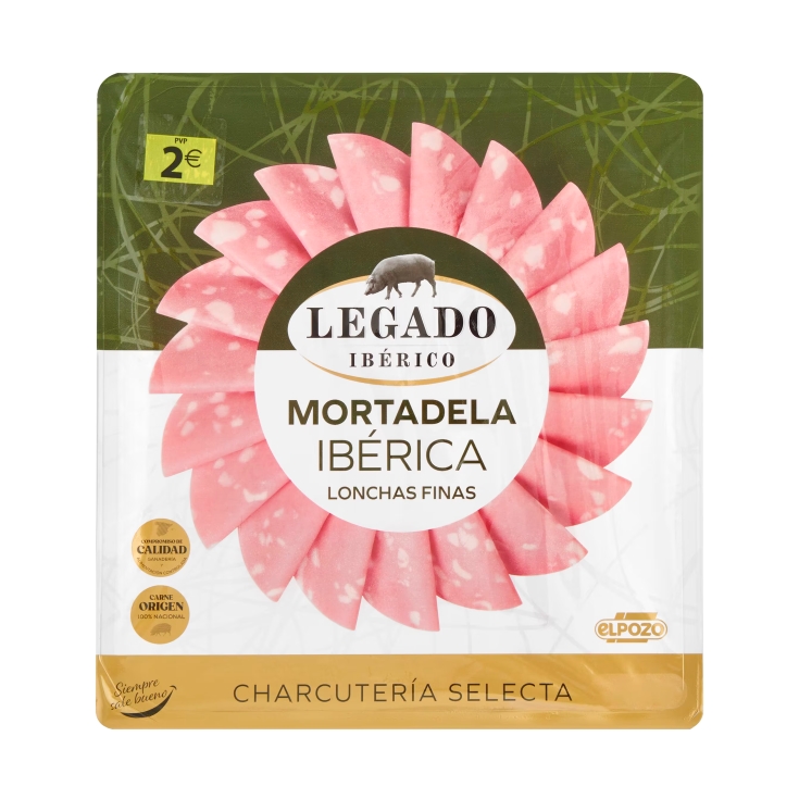 mortadela ibérica lonchas, 150g