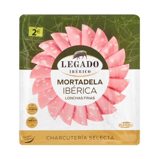 mortadela ibérica lonchas, 150g