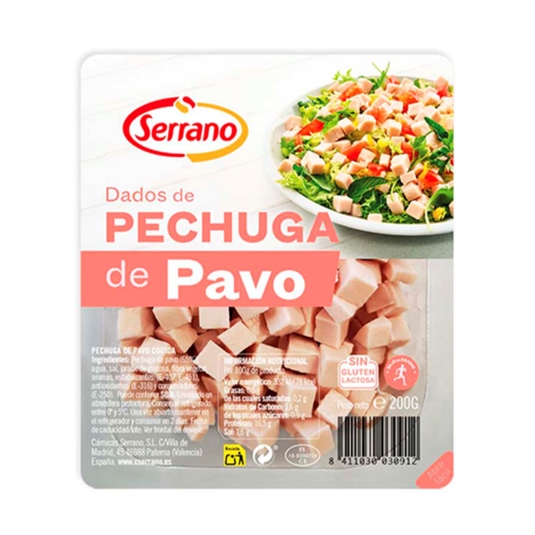 pechuga pavo dados, 150g
