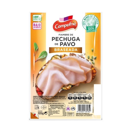 pechuga pavo braseado, 105g