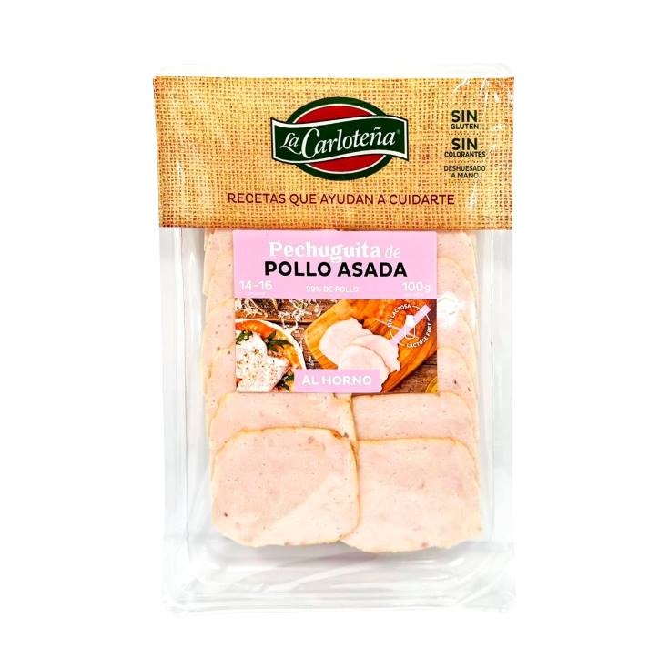 pechuguita de pollo asada al horno, 100g