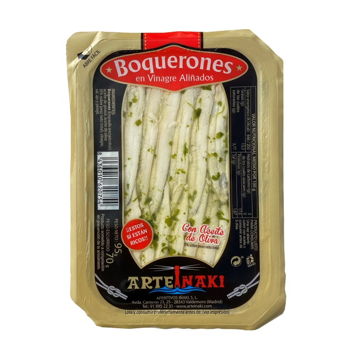 boquerones en vinagre alinados, 70g