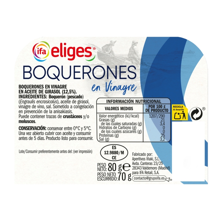 boquerones en vinagre, 70g