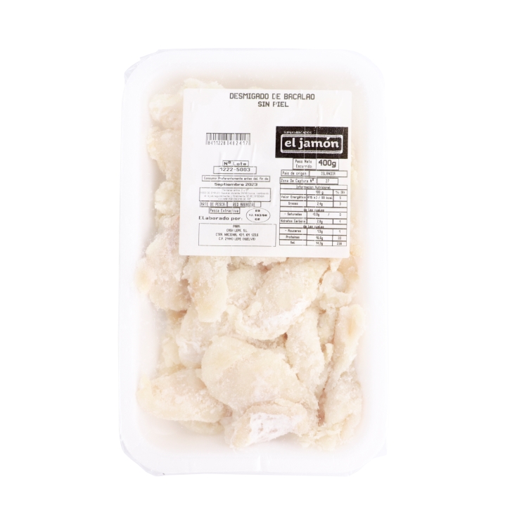 bacalao desmigado sin piel, 400g