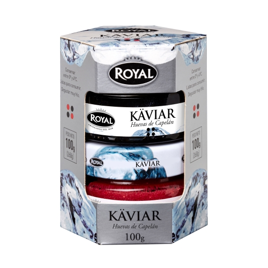 kaviar huevas negras/rojas 50g, pk-2