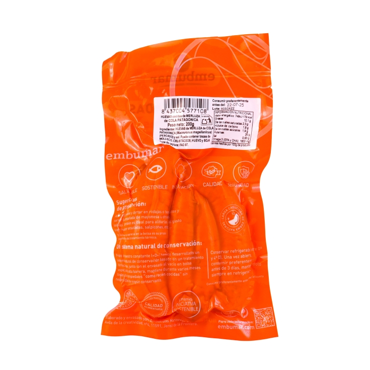 huevas cocidas, 200g