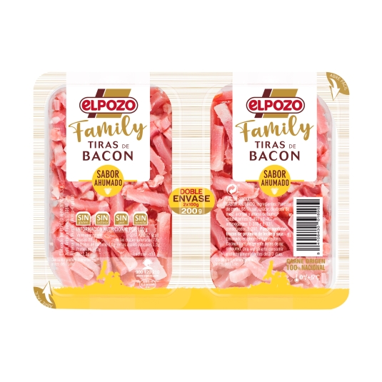 bacon en tiras family 2x100g, pk-2