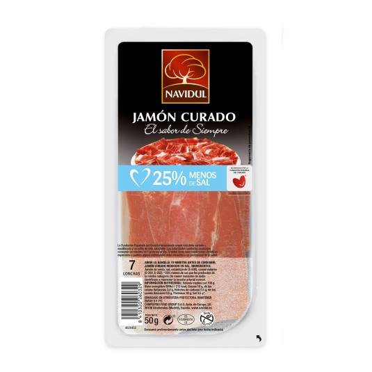 jamón bajo sal, 50g