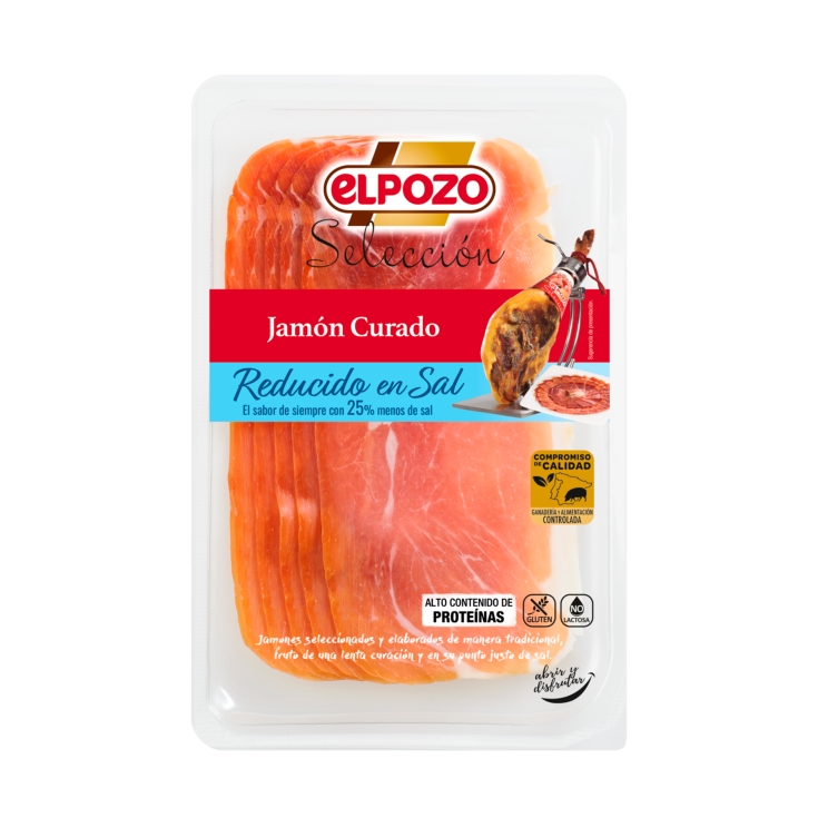 jamón curado reducido en sal, 70g