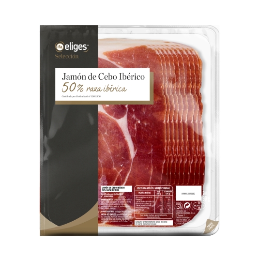 jamón cebo 50% ibérico, 90g