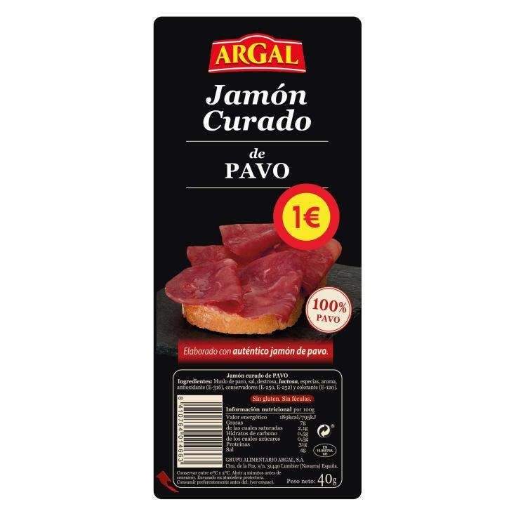 jamón curado pavo, 35g