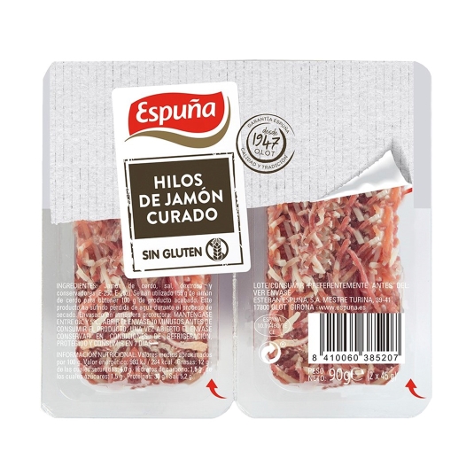 hilos jamón curado 2x45g, 90g