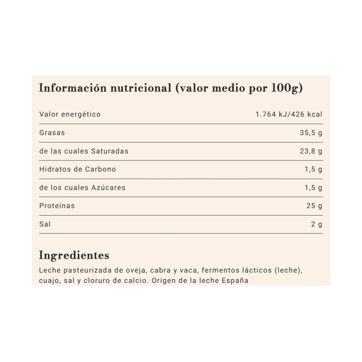 queso curado ya cortado, 225g