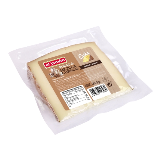 queso mezcla curado cuña, 250g