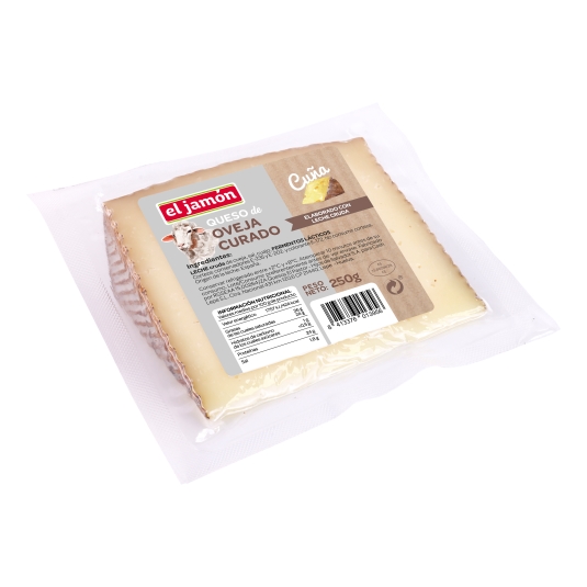 queso oveja curado cuña, 250g