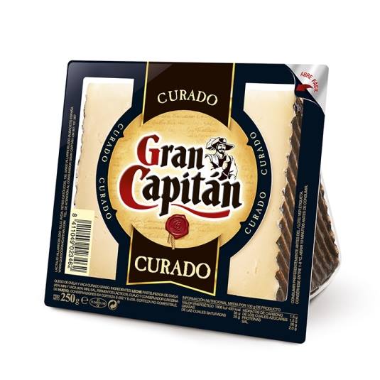 queso curado cuña, 250g