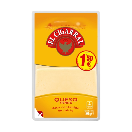 queso tierno lonchas, 80g