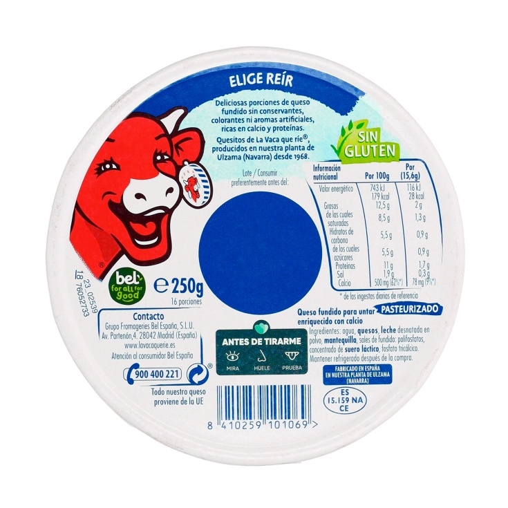 queso 16 porciones, 250g