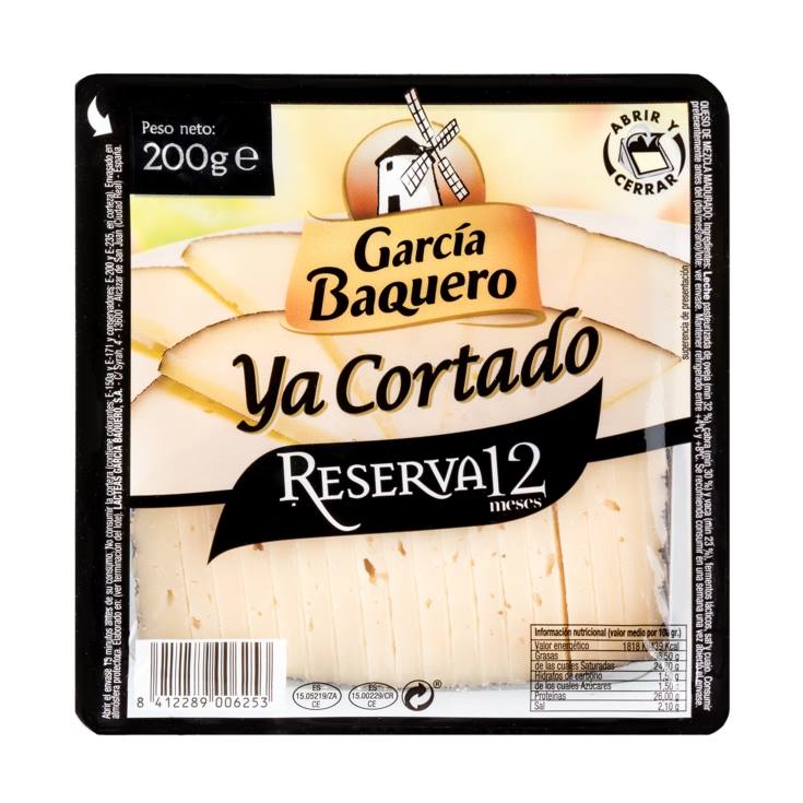 queso mezcla tierno reserva ya cortado, 200g