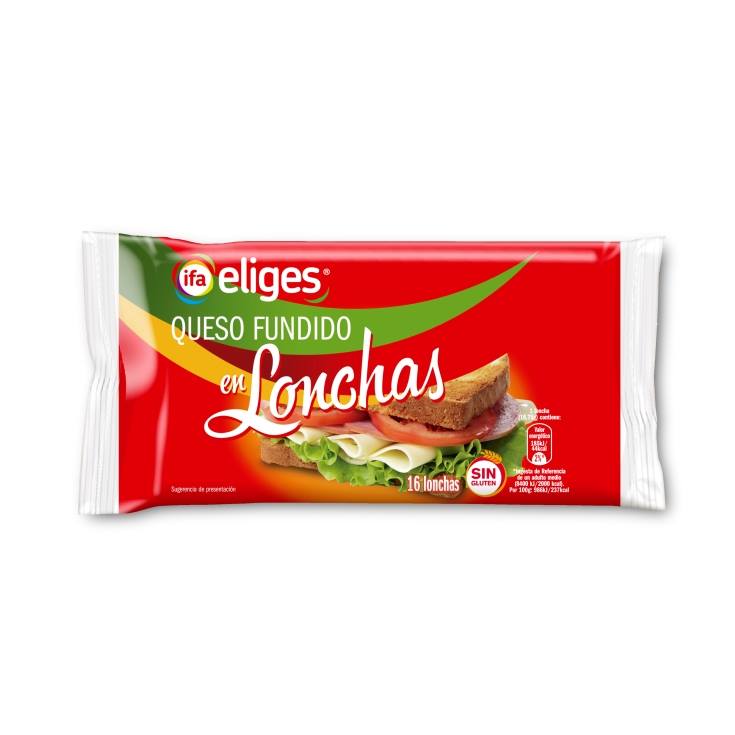 queso fundido 16 lonchas, 300g