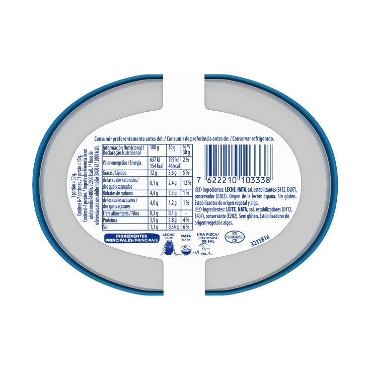 queso untar light, 200g