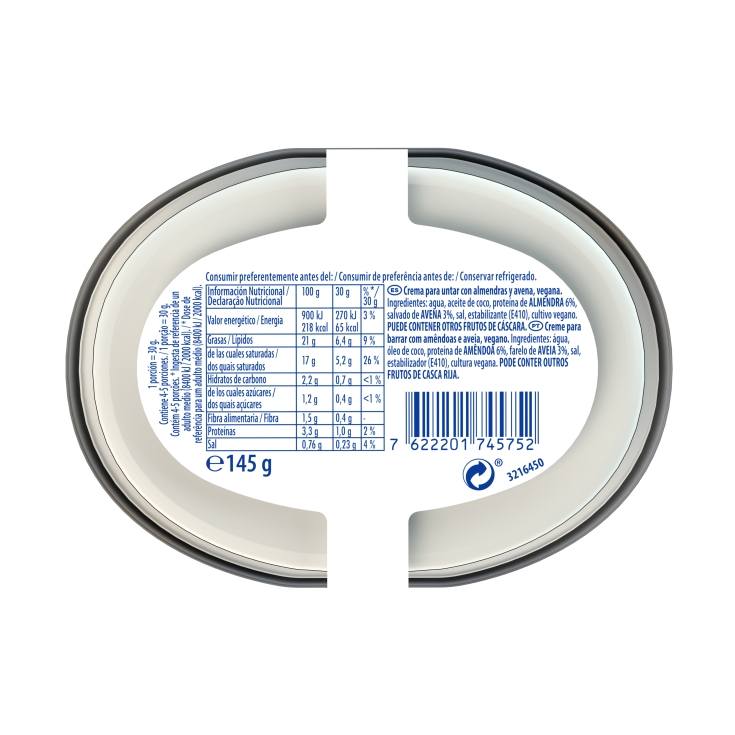 queso untar vegetal, 145g