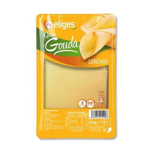 queso gouda loncha, 150g