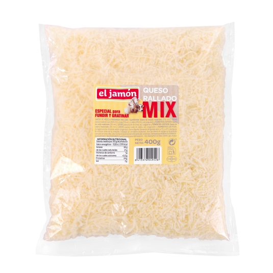 queso rallado mix, 400g
