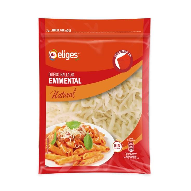 queso rallado emmental, 200g