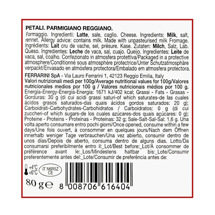 queso escama parmigiano reggiano, 80g