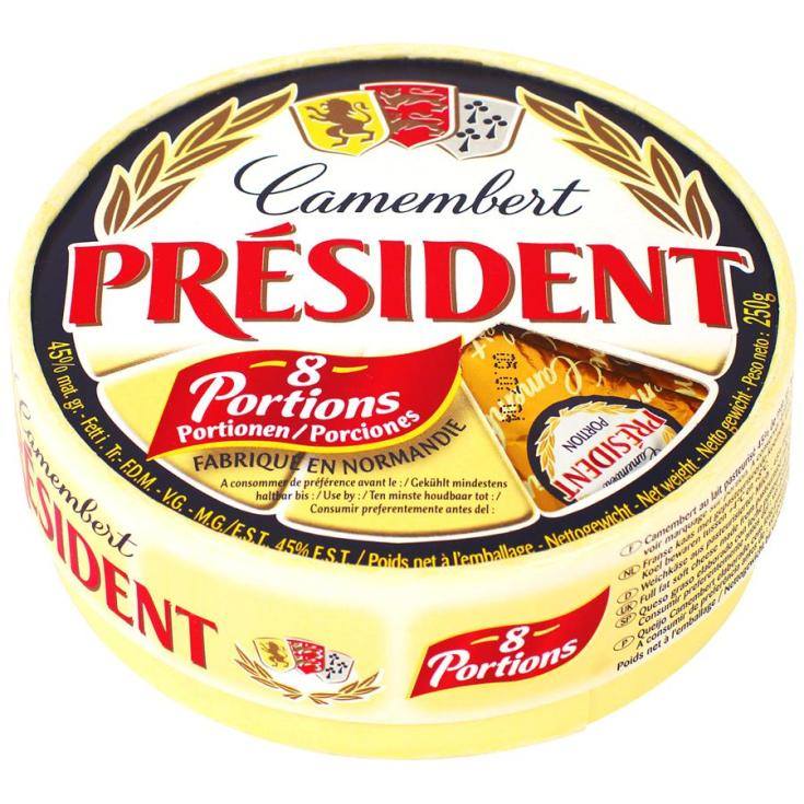 queso camembert porciones, 250g