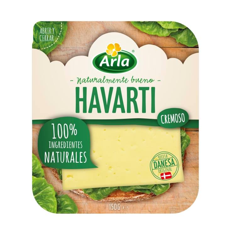 queso havarti lonchas, 150g