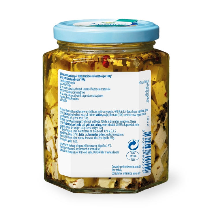 queso dados en aceite classic, 275g